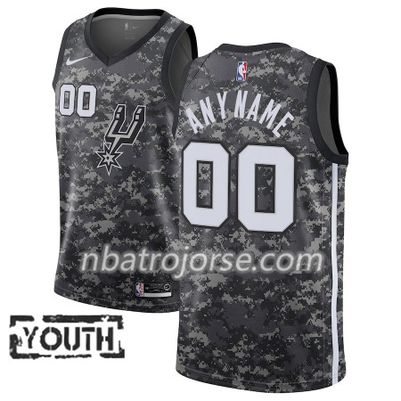 Barn San Antonio Spurs Tröja Skräddarsydda 2018-19 Nike City Edition Svart Swingman